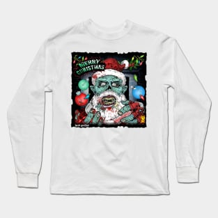 Santa Zombie wants Brains by Grafixs© / Miguel Heredia Long Sleeve T-Shirt